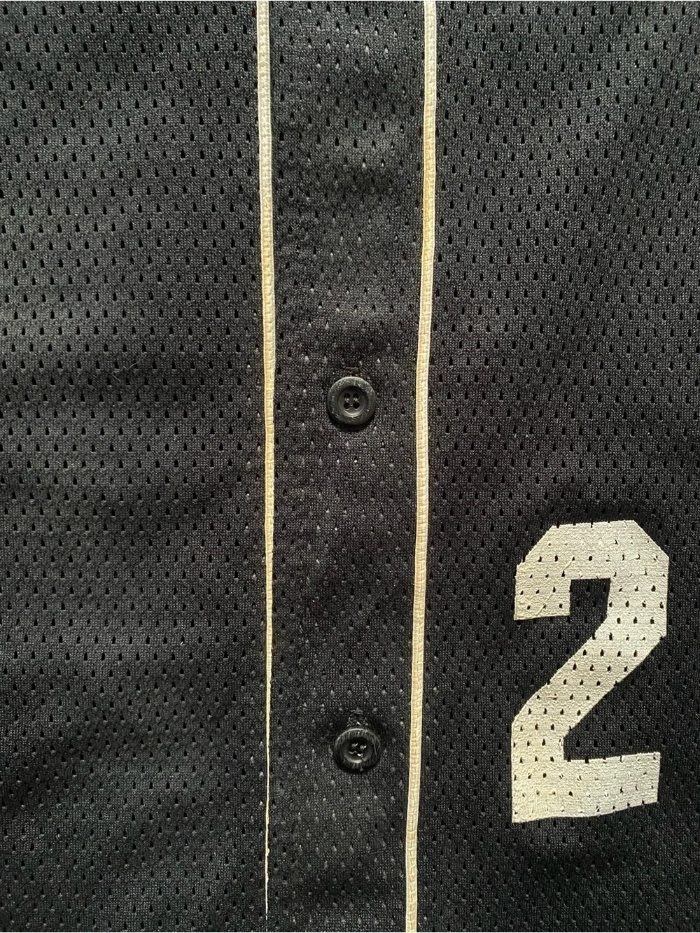 Kids Black Baseball Jersey with White Piping and Number 24